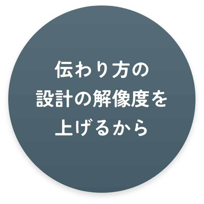伝わり方の設計の解像度を上げるから
